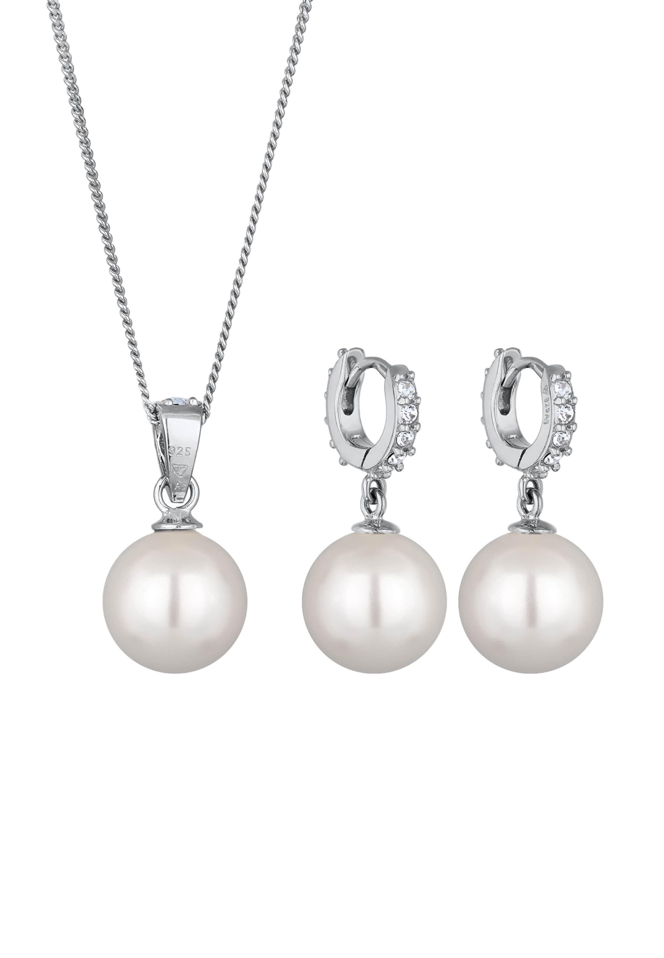 ELLI Jewelry set 'Perle' in Silver