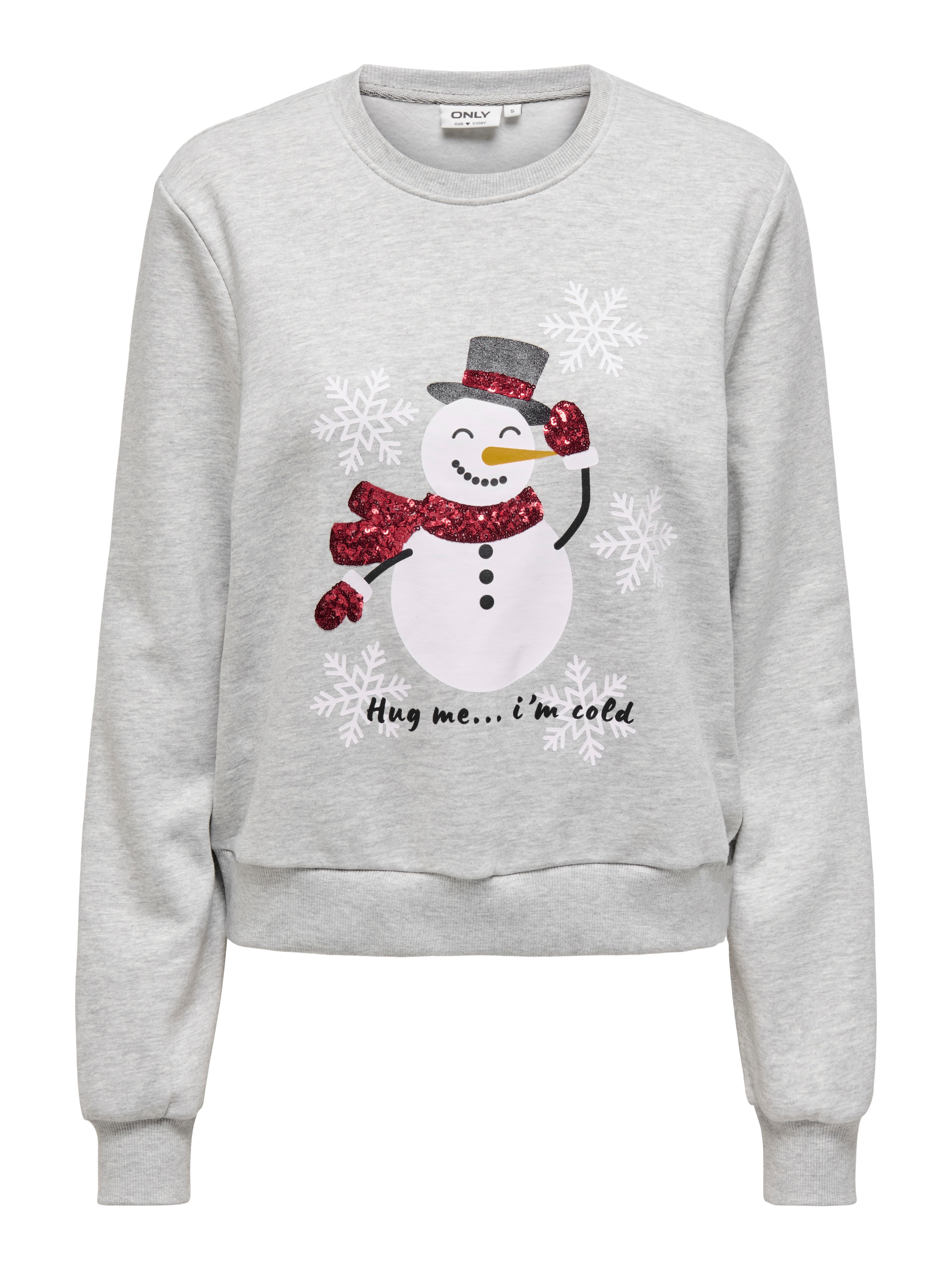 ONLY Sweatshirt in Grau: Vorderseite
