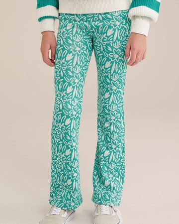 WE Fashion Flared Hose in Grün: Vorderseite