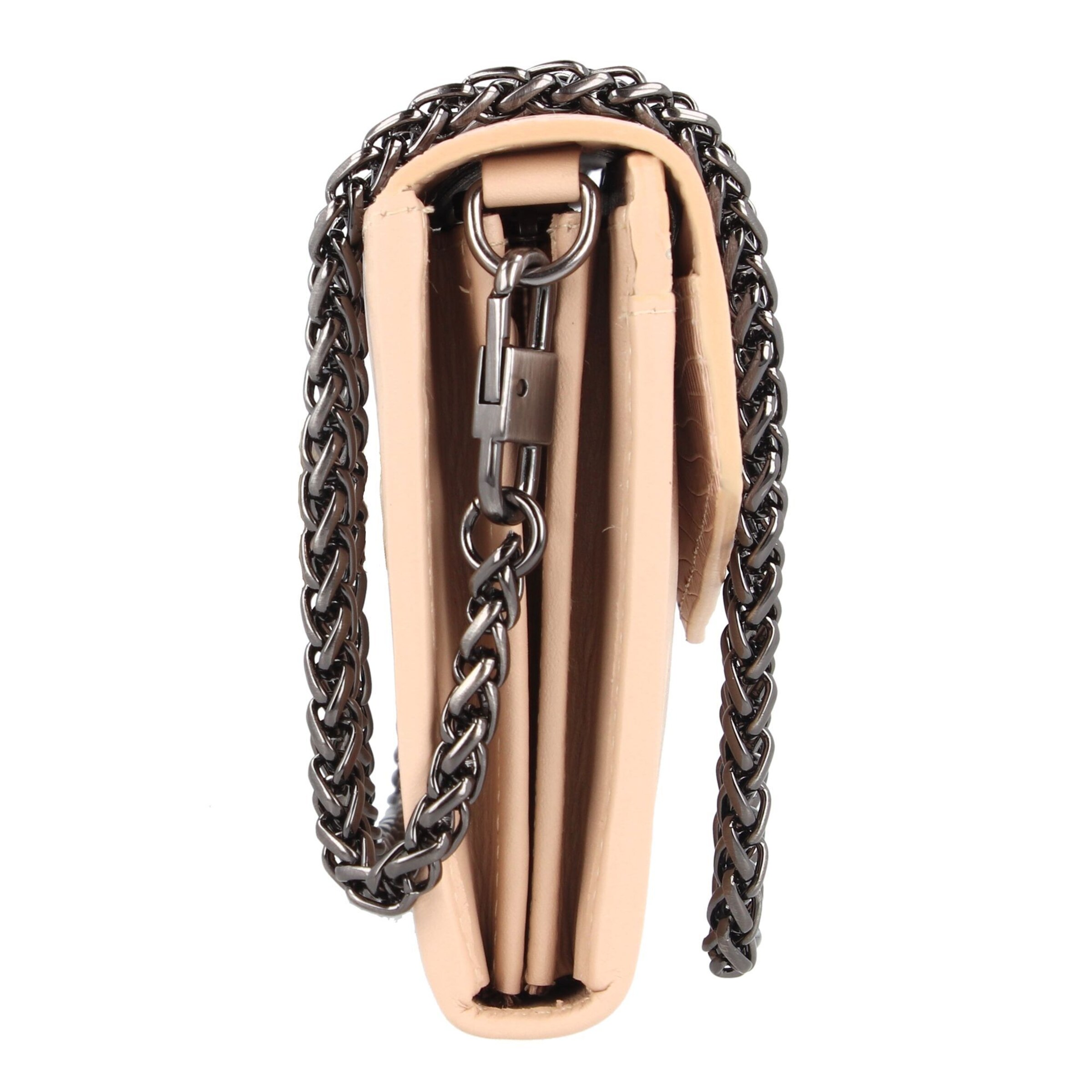 Braun Büffel Clutch 'Lizzy' in Beige