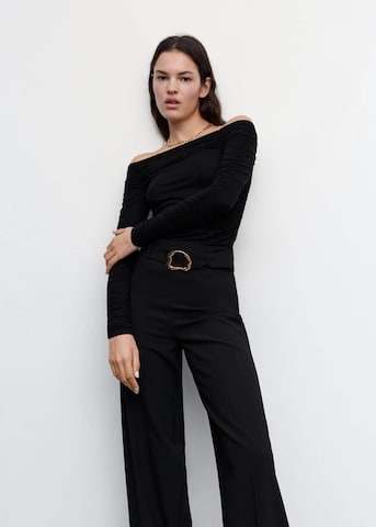 MANGO Wide leg Pants 'Amaia' in Black