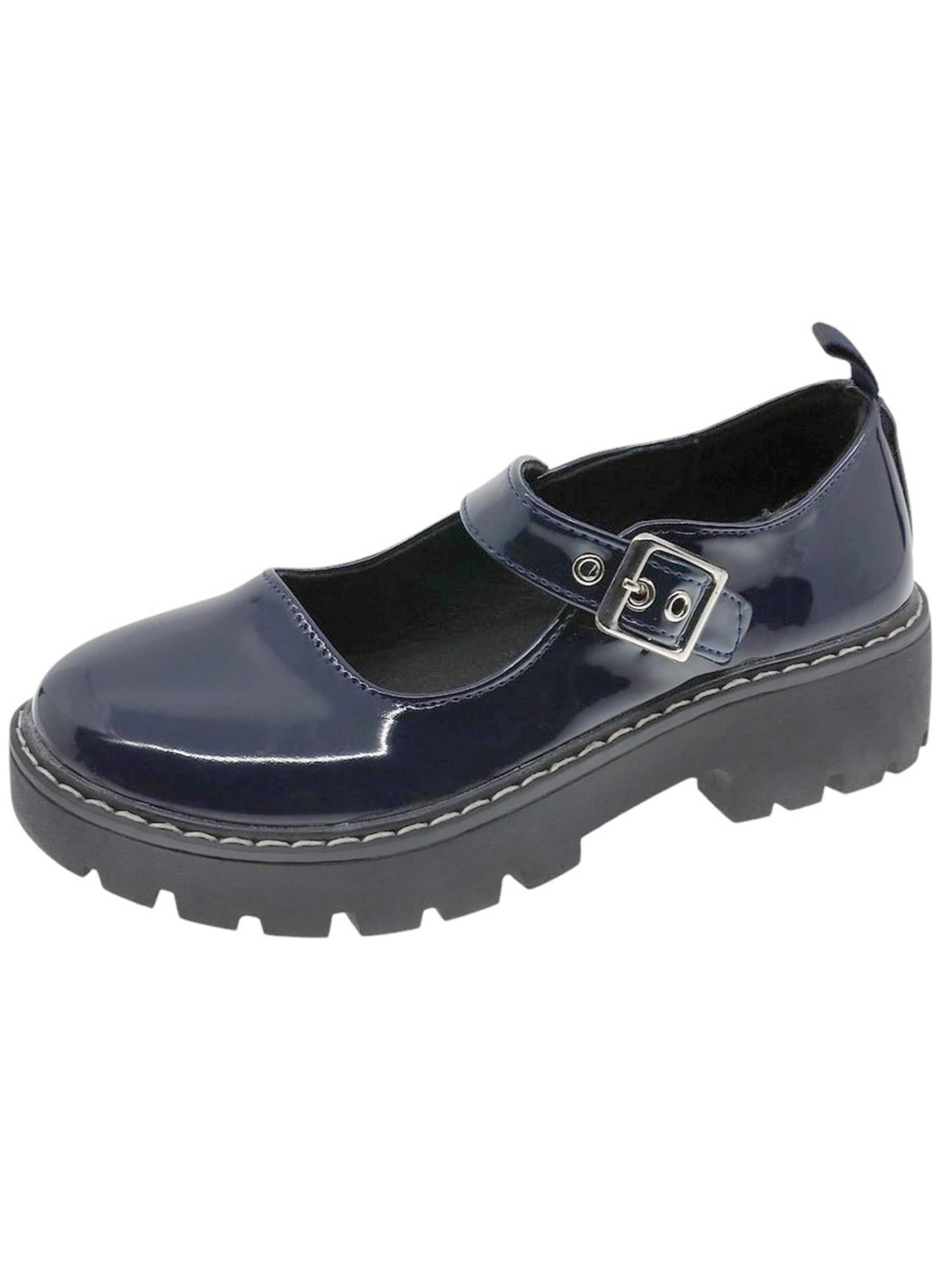Beppi Lage schoen in Blauw: voorkant