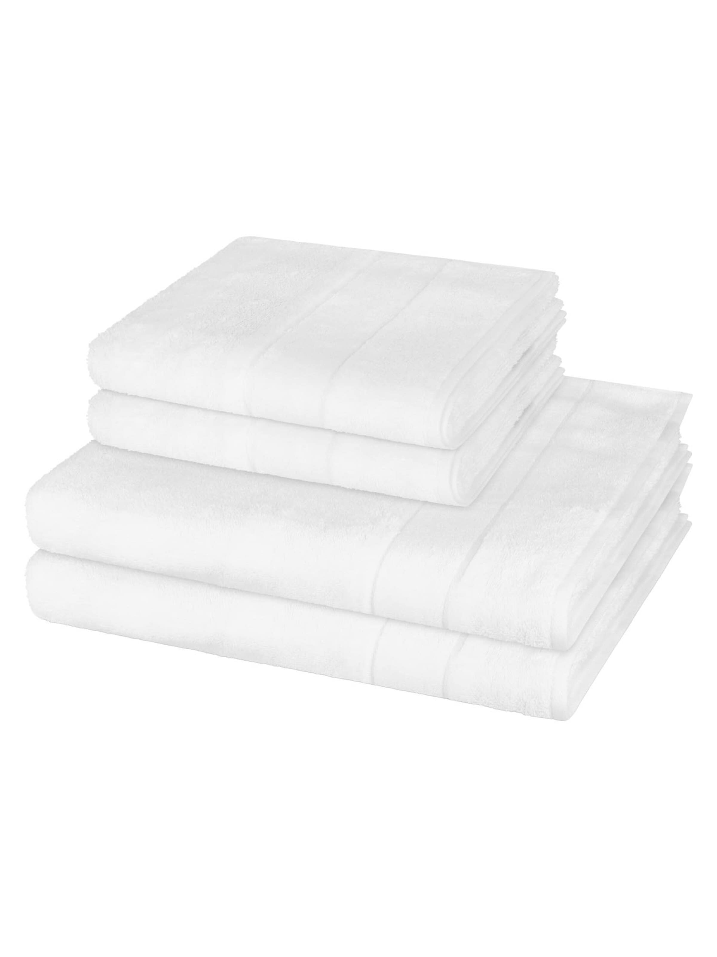 Cawö Towel 'Noblesse' in White: front