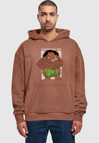 ABSOLUTE CULT Sweatshirt 'Moana - Maui Greatest Of All Time' in Brown: front