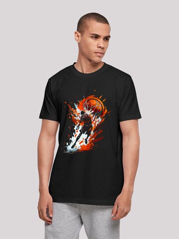 T-Shirt 'Basketball Sports Collection Orange Splash' F4NT4STIC en mélange de couleurs : devant