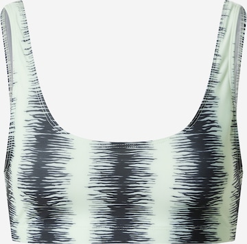 Monki - Soutien Bustier Top de biquíni em verde: frente