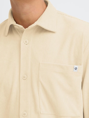 INDICODE JEANS Regular fit Button Up Shirt ' IDMotoril ' in Beige