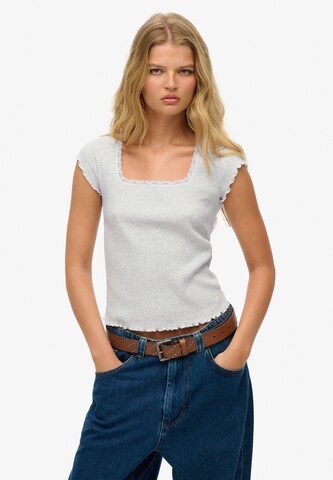 T-shirt 'Essential' Superdry en gris : devant