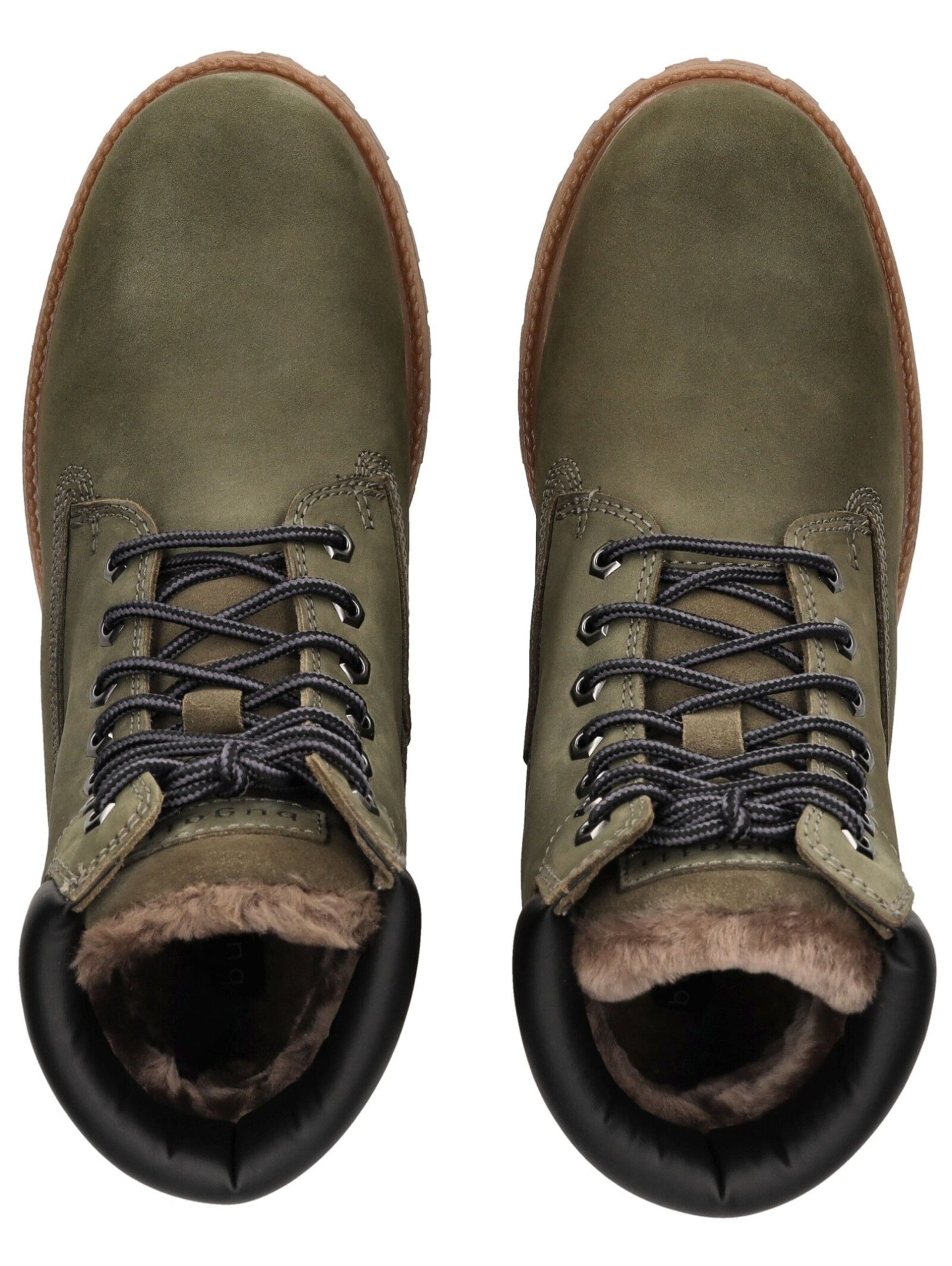 Boots stringati di bugatti in verde