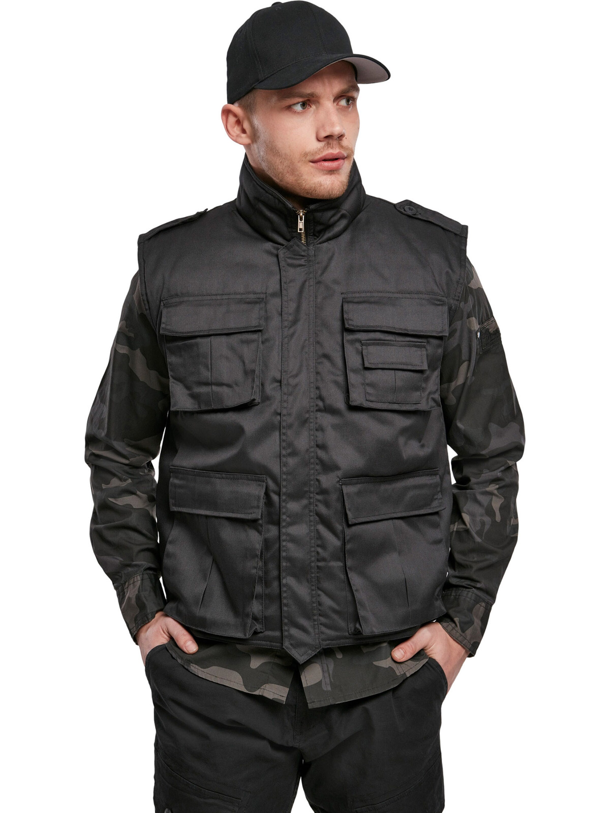 Brandit Vest 'Ranger', värv must: eest vaates