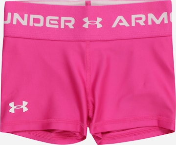 UNDER ARMOUR Skinny Sportshorts in Pink: predná strana