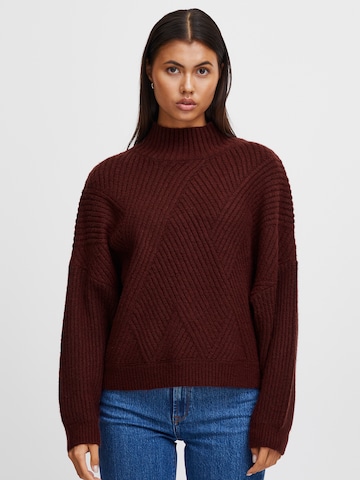 ICHI Sweater in Red: front