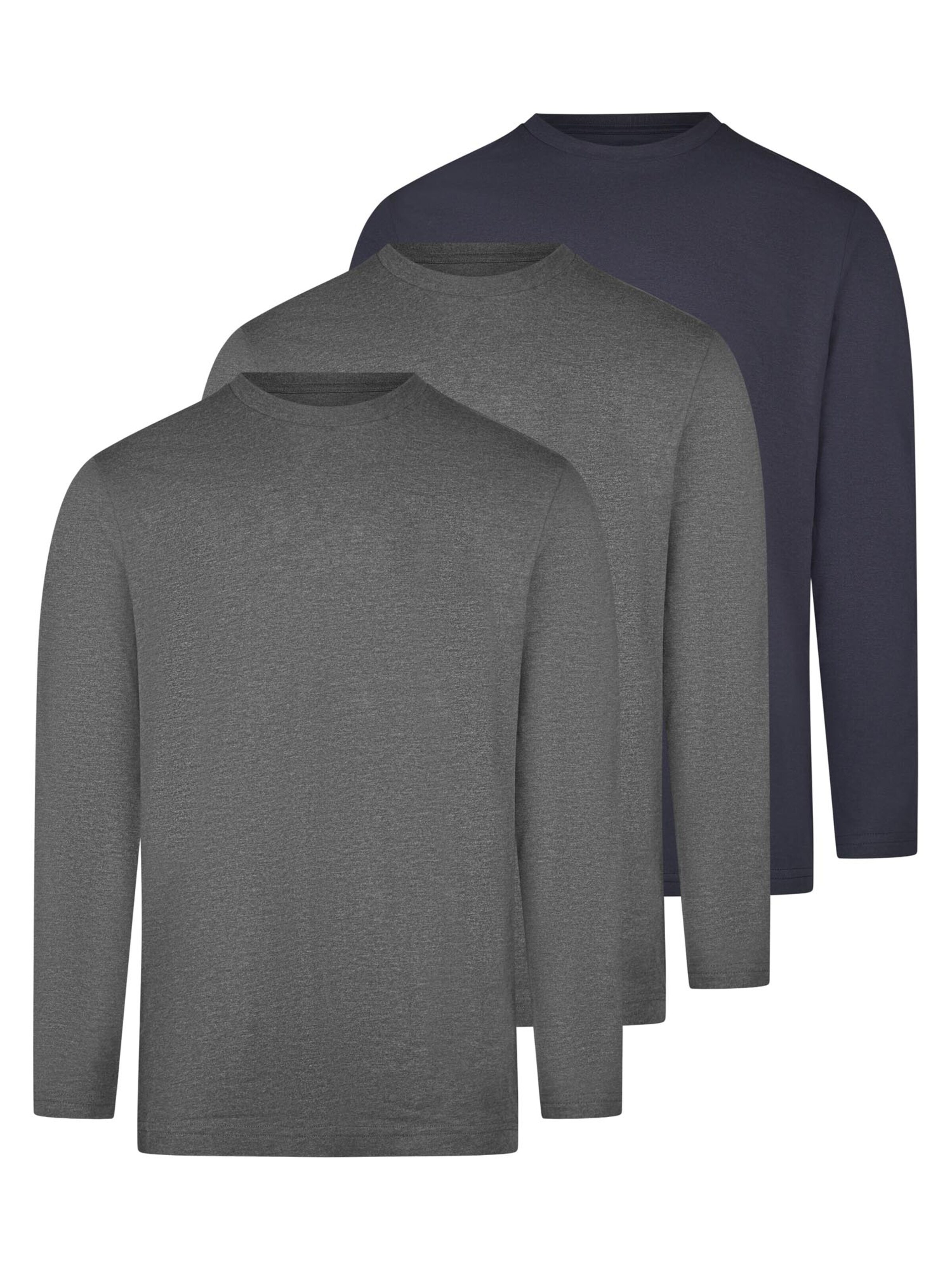 Ragman Shirt 'Basic' in Grey: front
