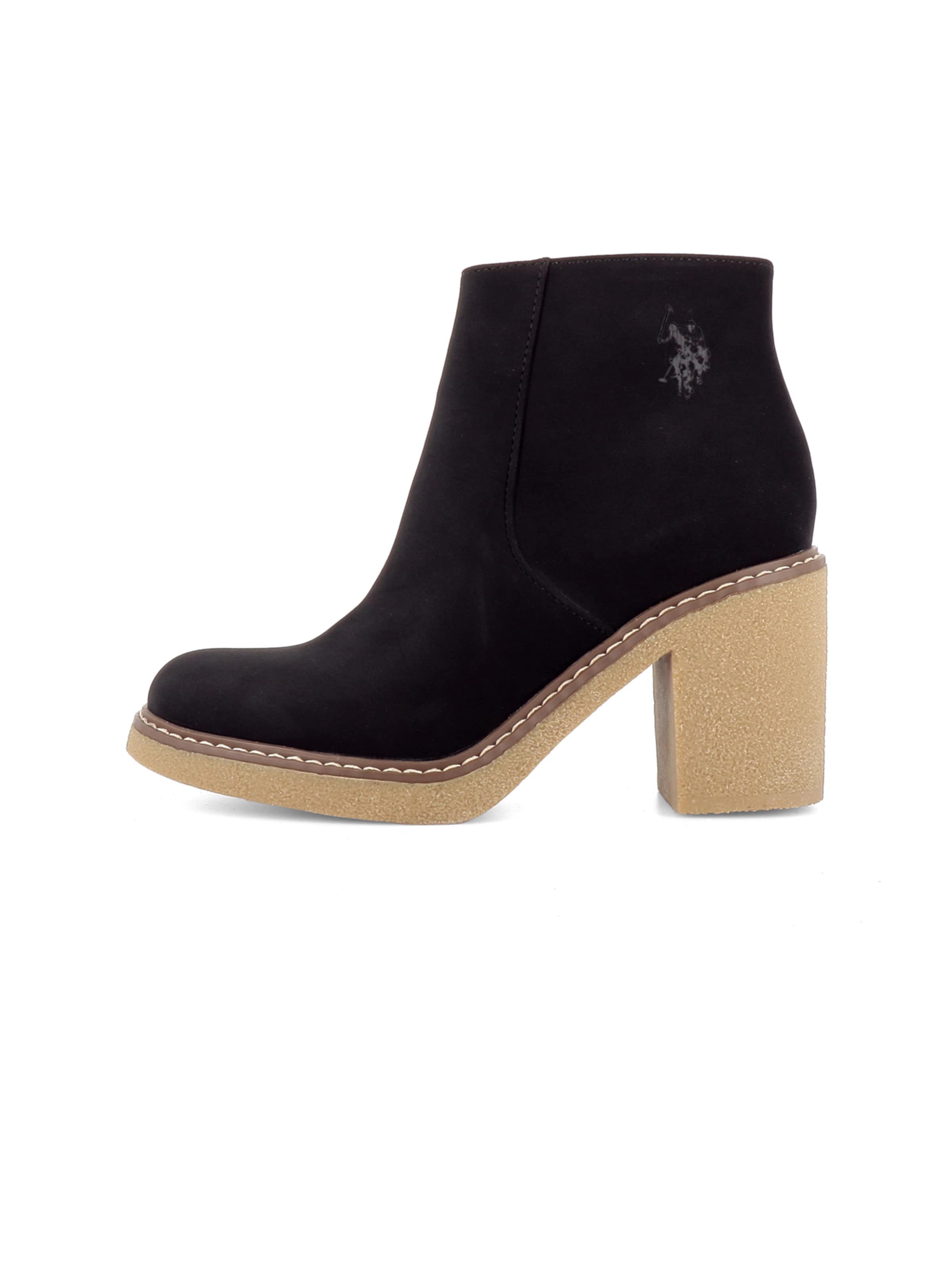 US POLO ASSN. Booties 'Mabel' in Black: front