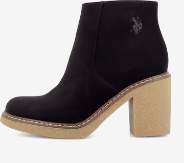 US POLO ASSN. Booties 'Mabel' in Black: front