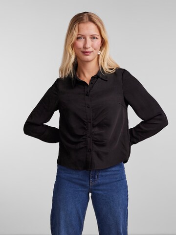 Camicia da donna 'SELMA' di PIECES in nero: frontale