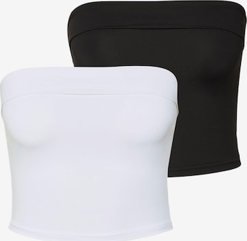 Urban ClassicsTop - crna boja: prednji dio