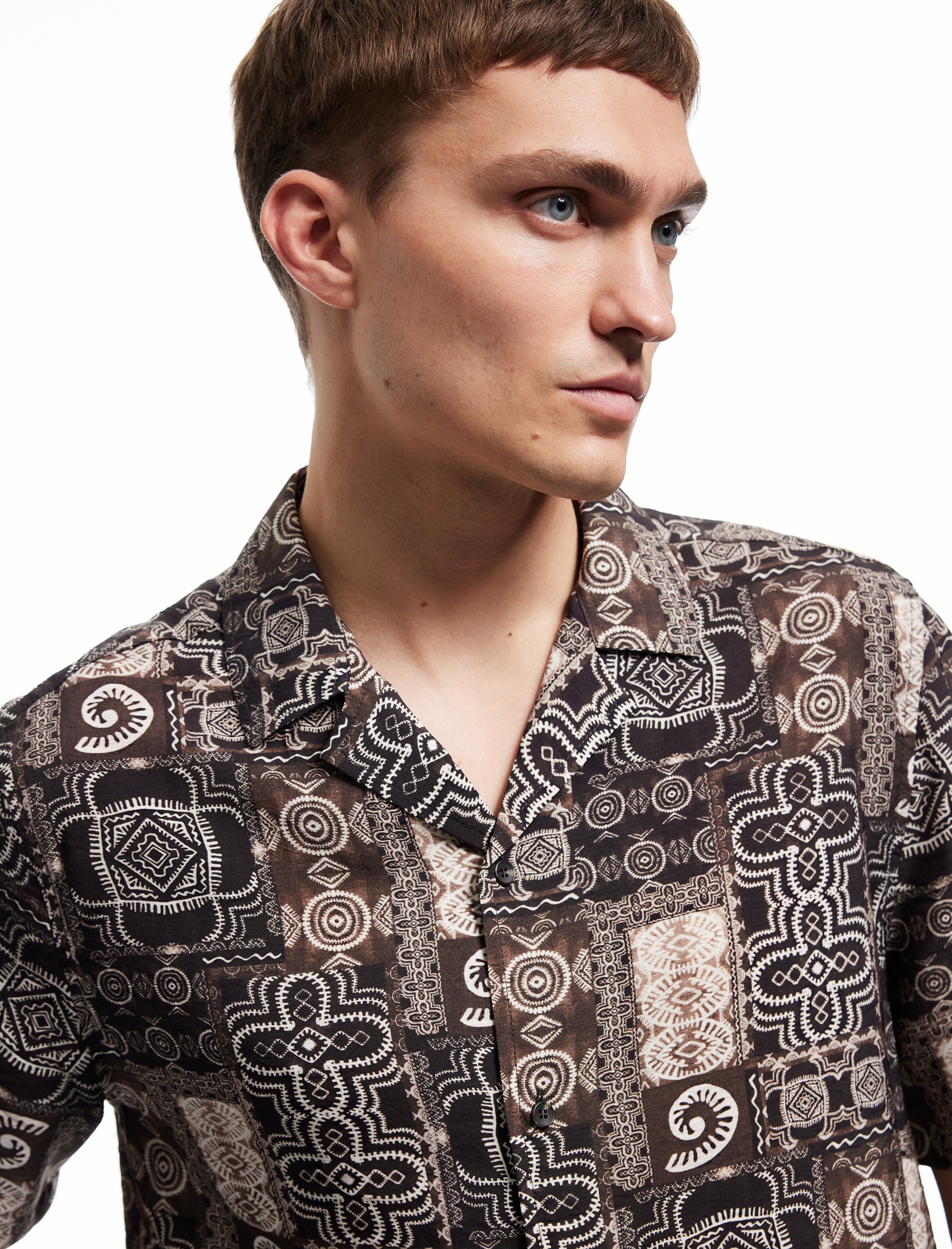 Koton Comfort fit Button Up Shirt in Brown