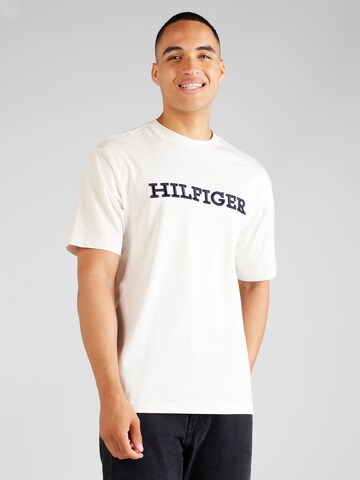 T-Shirt TOMMY HILFIGER en blanc : devant