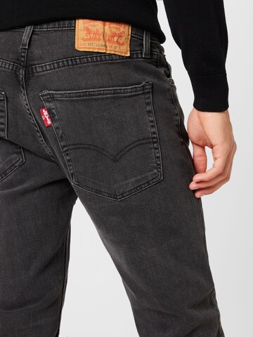 LEVI'S ® Slimfit Jeansy '512 Slim Taper Lo Ball' w kolorze czarny