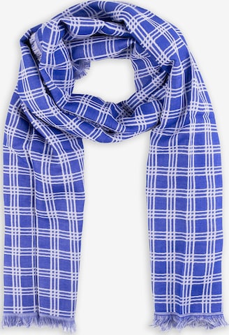 Passigatti Wrap 'Karoschal' in Blue: front