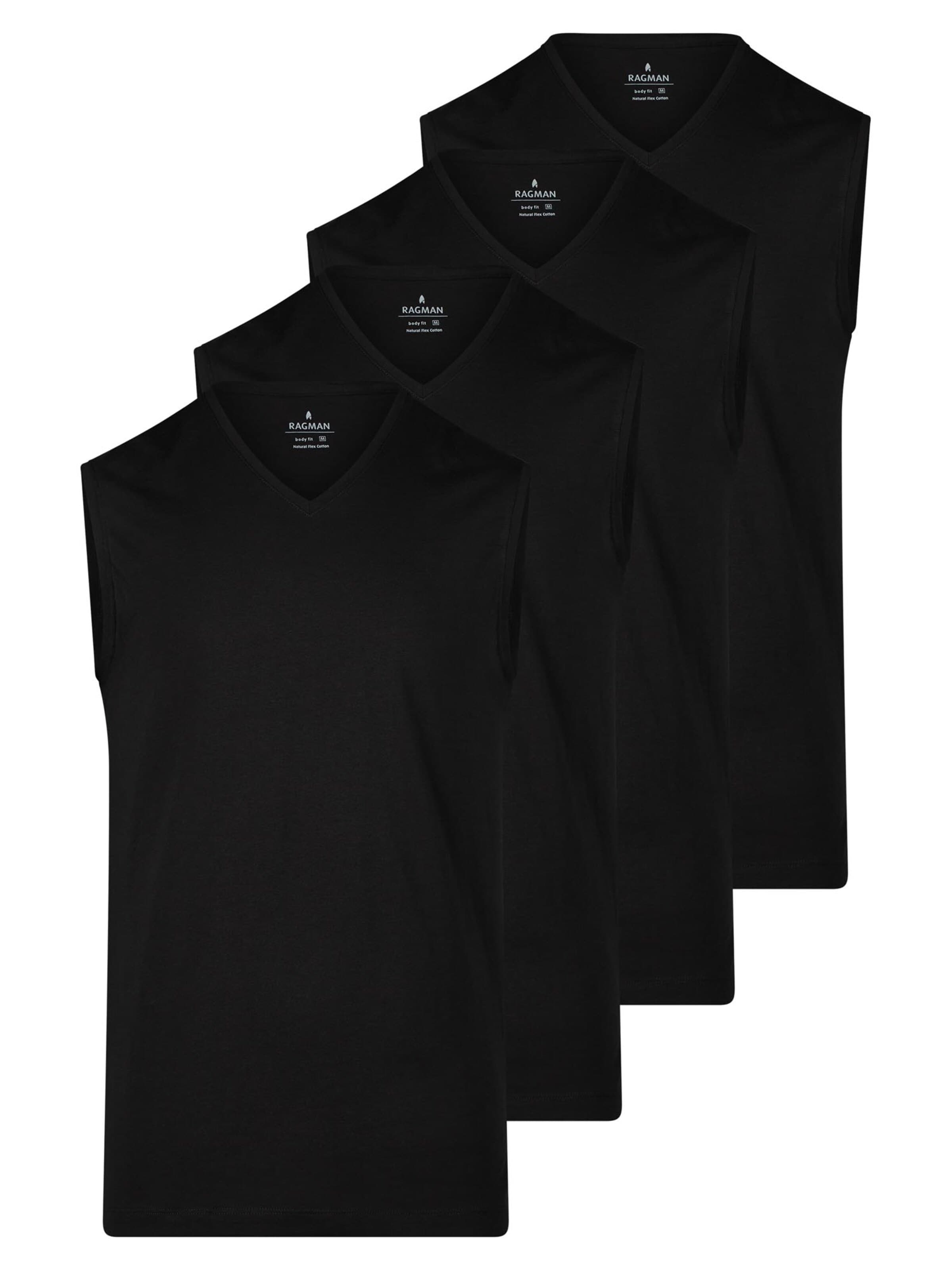 Ragman Undershirt 'Basic' in Black: front
