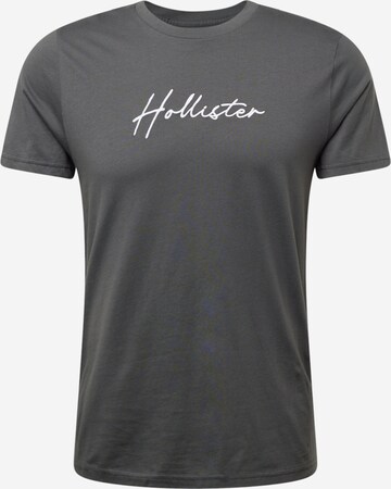 HOLLISTER Тениска в сиво: отпред