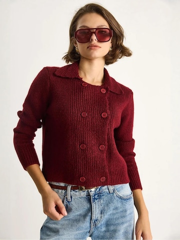 Cardigan Bianco Lucci en rouge : devant