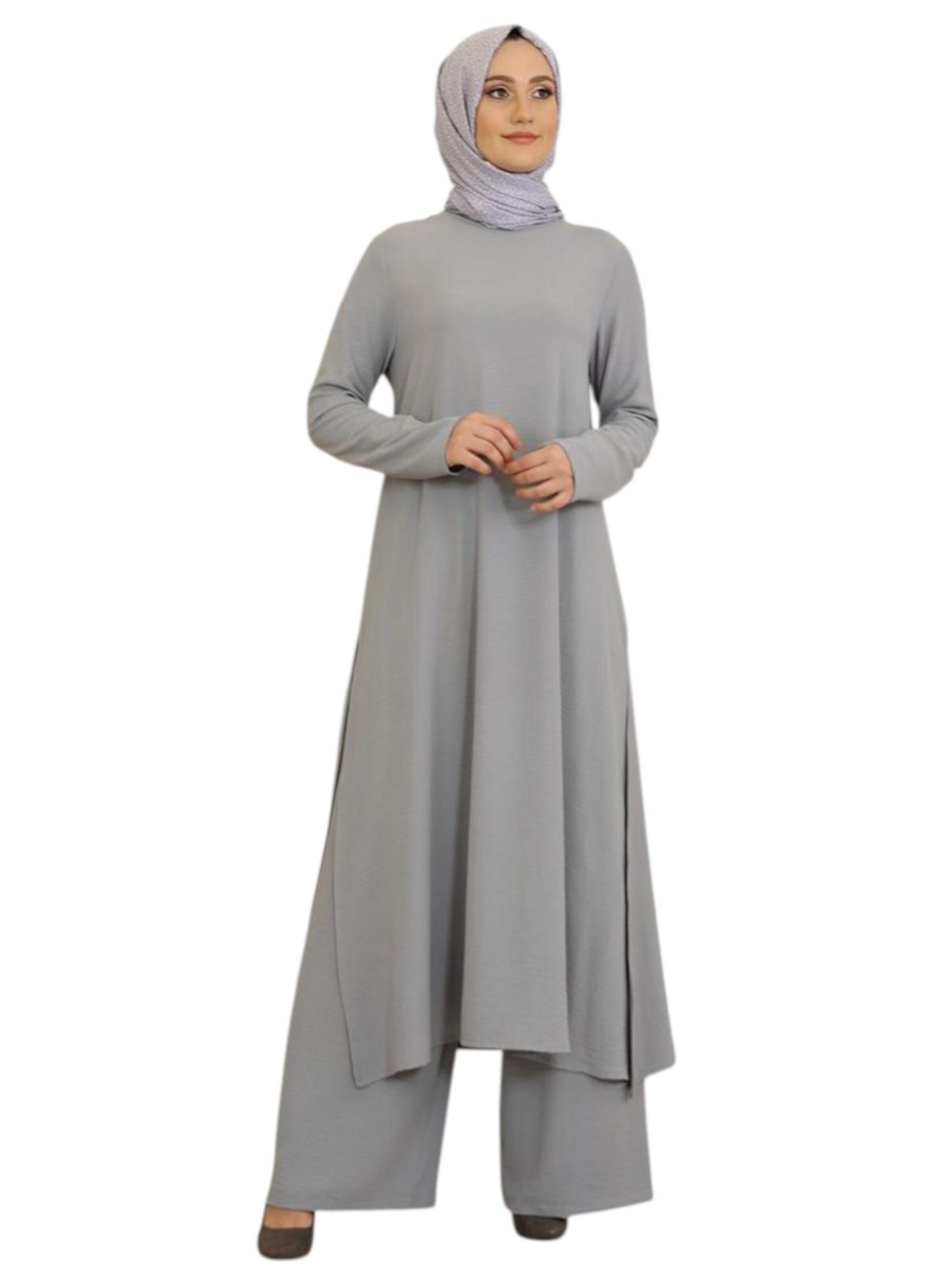 Pantalons de tailleur 'Modest ECE-Set' fashionshowcase en gris