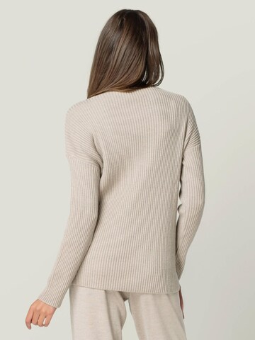 YOU LOOK PERFECT Hausanzug 'LOUNGEWEAR SET  - Pullover Blossom & Pants Bella' in Beige