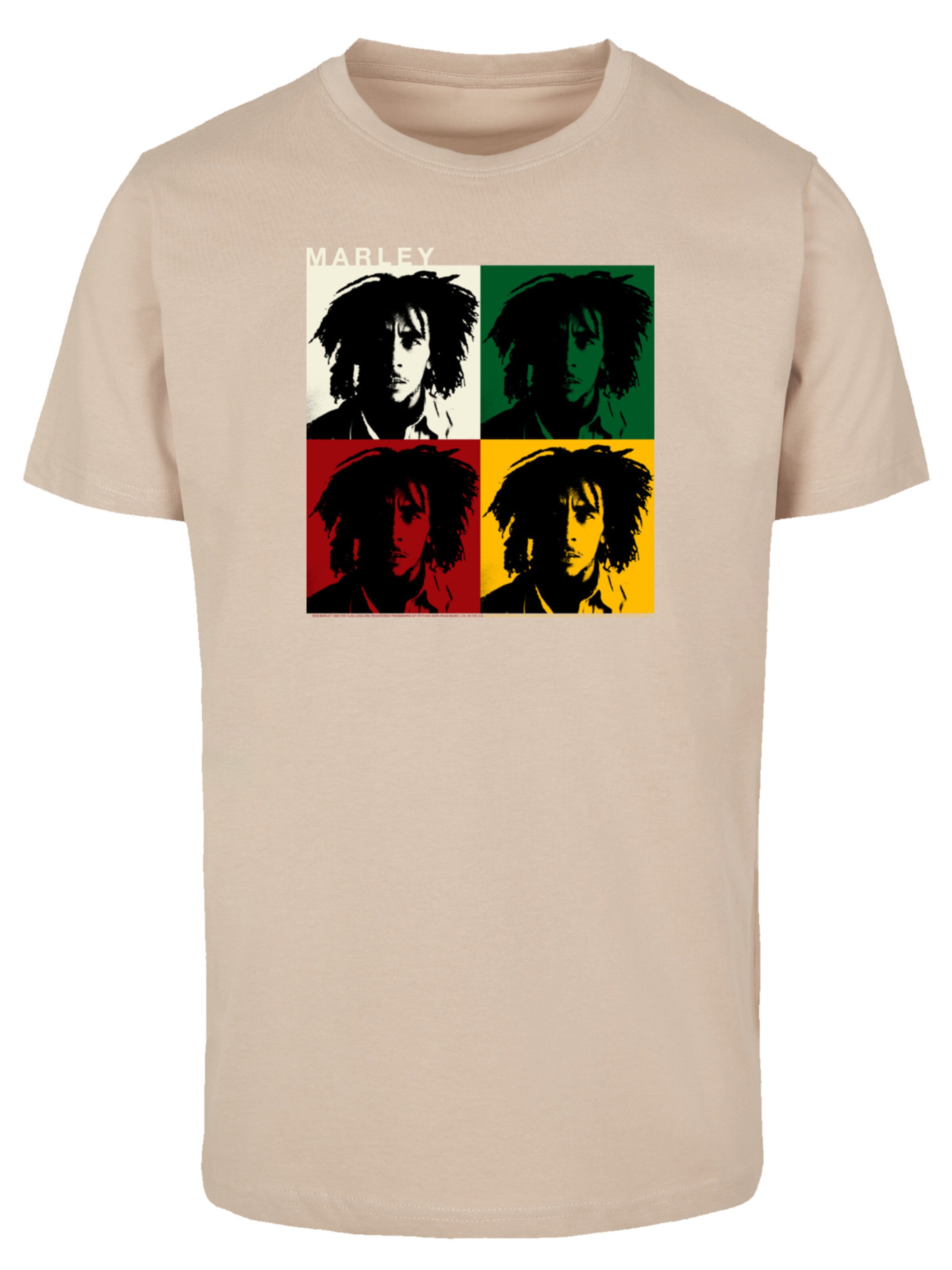 F4NT4STIC T-Shirt 'Bob Marley' in Beige: Vorderseite