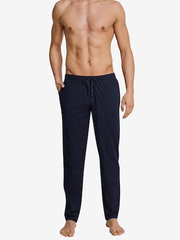 SCHIESSER Pajama Pants in Blue: front