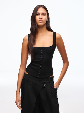 Bershka Top in Schwarz: Vorderseite