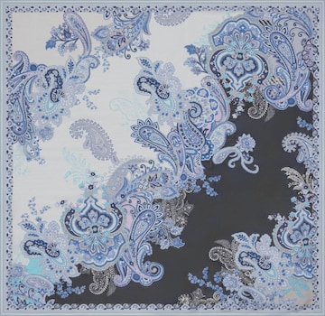 Foulard ' FLOWER FUSION ' di Roeckl in blu: frontale