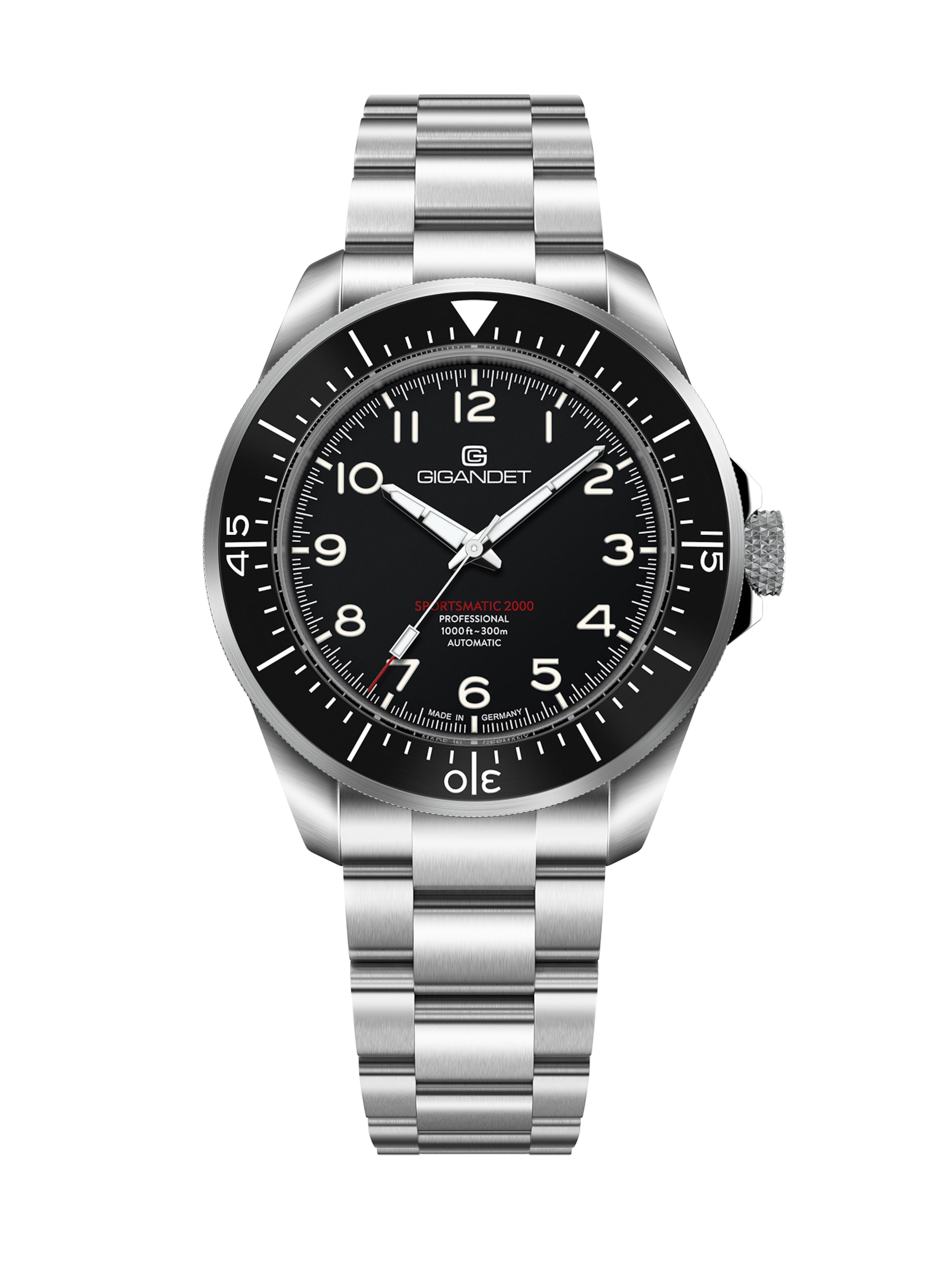 Gigandet Analog Watch 'SPORTSMATIC 2000' in Black: front