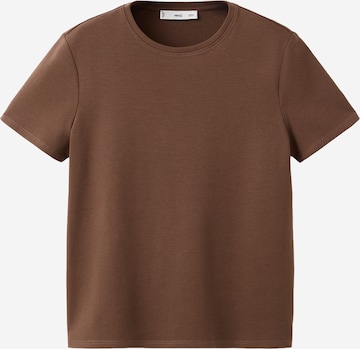 MANGO Tričko 'RITI' – hnědá: přední strana