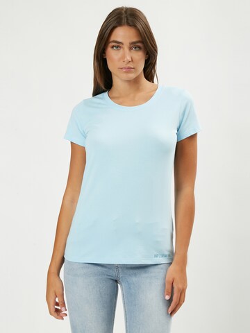 Influencer T-Shirt in Blau: predná strana