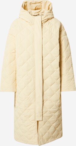 Monki Between-seasons coat in Yellow: front