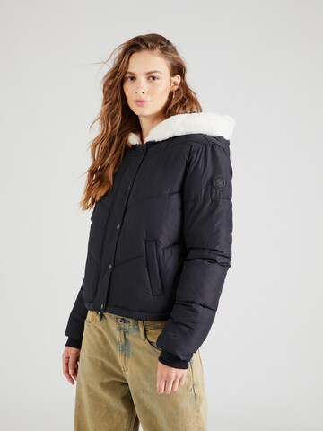 HOLLISTER - Chaqueta de invierno en negro: frente