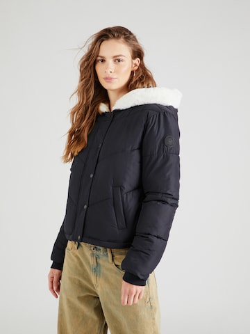 HOLLISTER Зимняя куртка в Черный: спереди