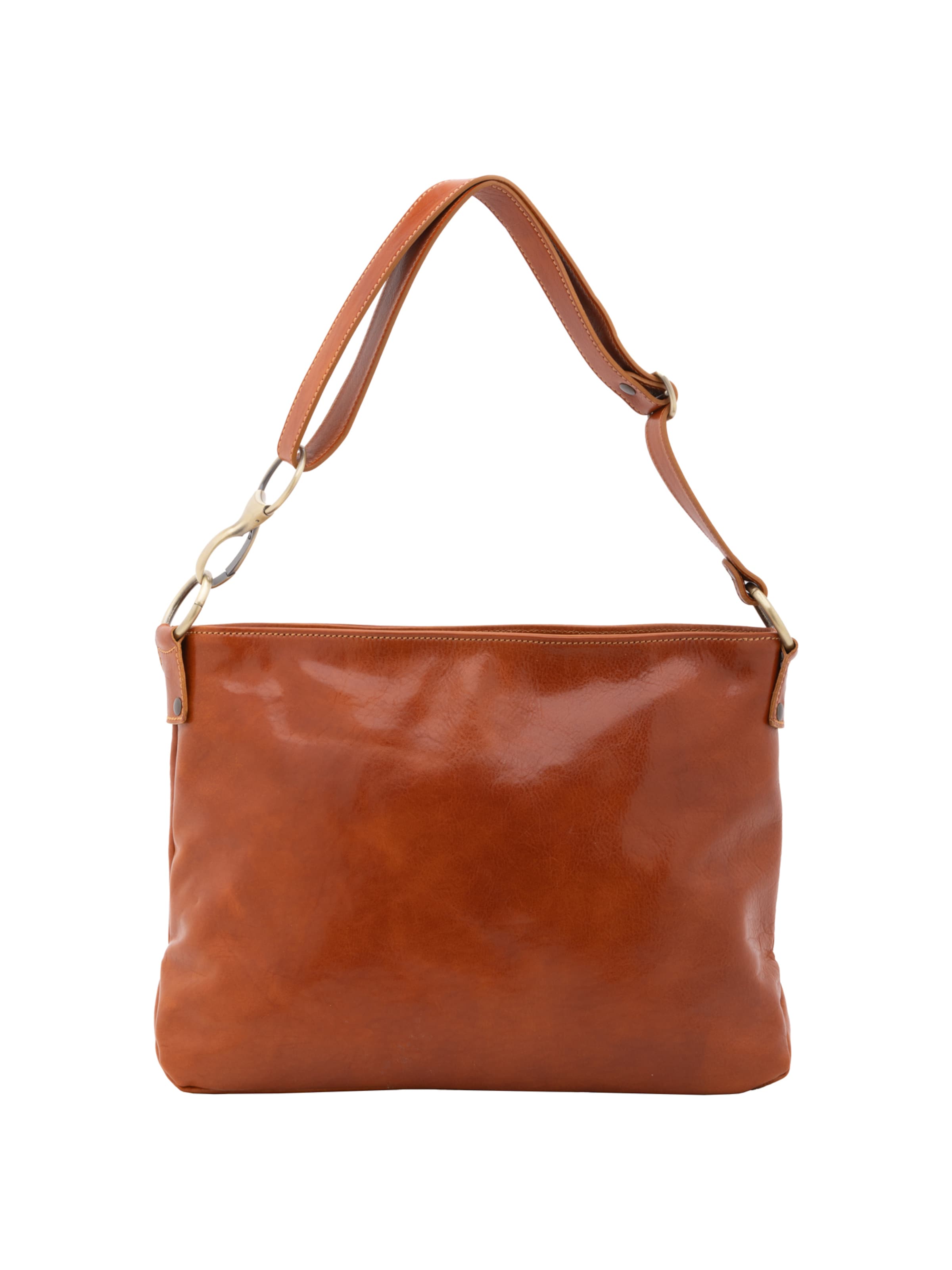 Borsa a spalla 'Borsa a Spalla Donna Pelle Vacchetta - Tracolla Regolabile e Zip' di I Fratelli in beige: frontale