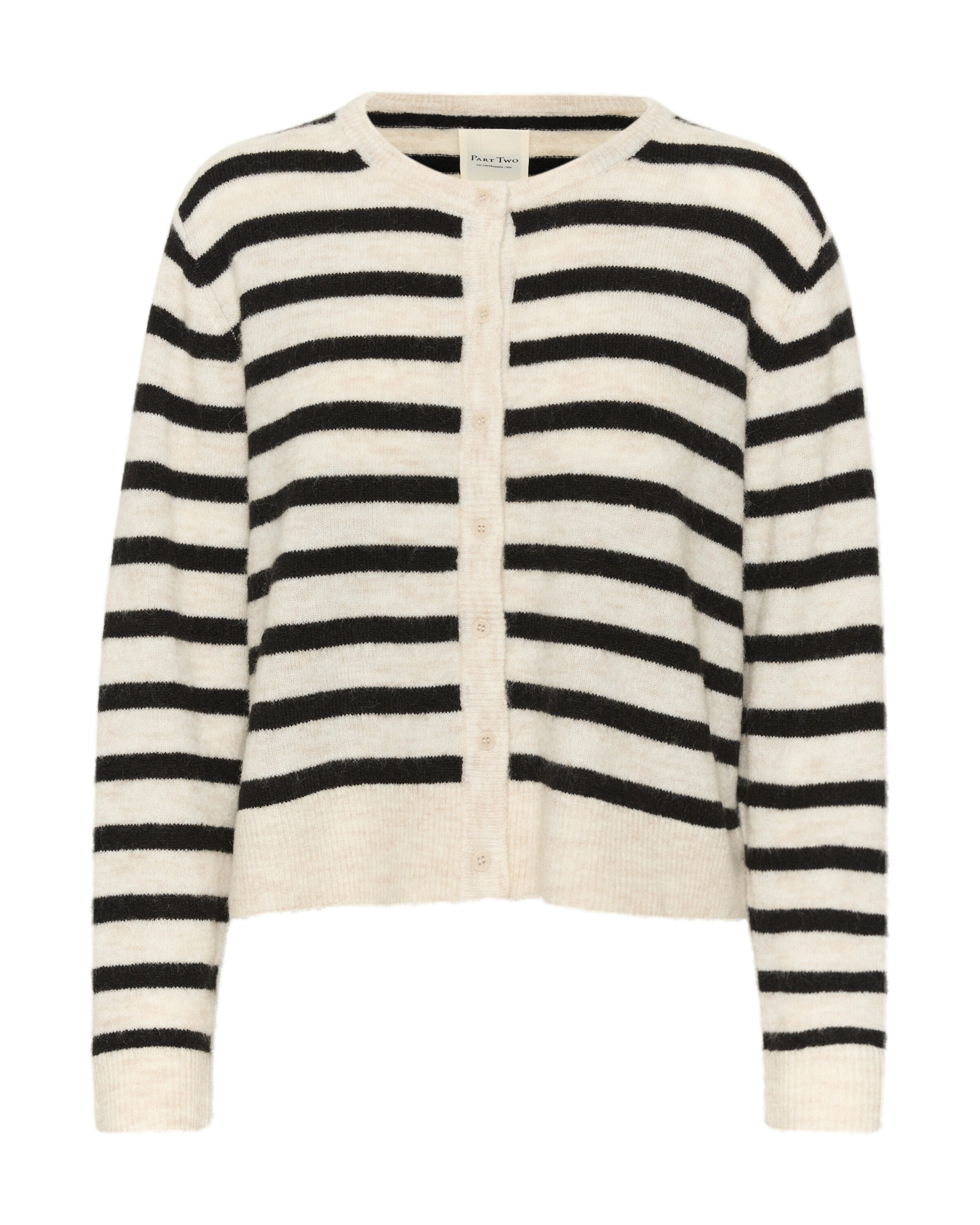 Part Two Gebreid vest 'Linika' in Zwart: voorkant