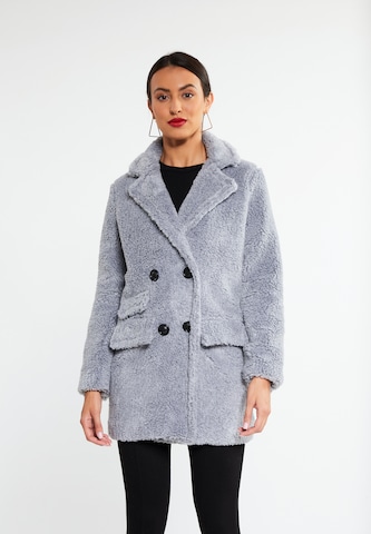 faina Wintermantel in Grijs: voorkant