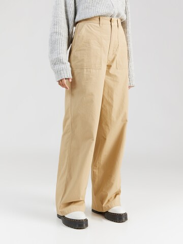 Tommy Jeans Loosefit Cargohose 'Claire' in Beige: predná strana