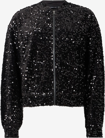 juoda PIECES Demisezoninė striukė 'Kam': priekis