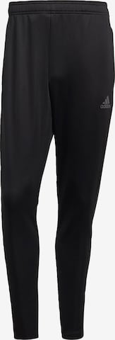 ADIDAS SPORTSWEAR Tapered Workout Pants 'Tiro' in Black: front