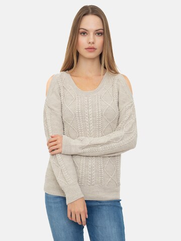 Pull-over Jacey Quinn en beige : devant