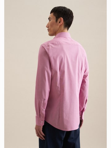 SEIDENSTICKER Slim fit Zakelijk overhemd 'Patch3' in Roze