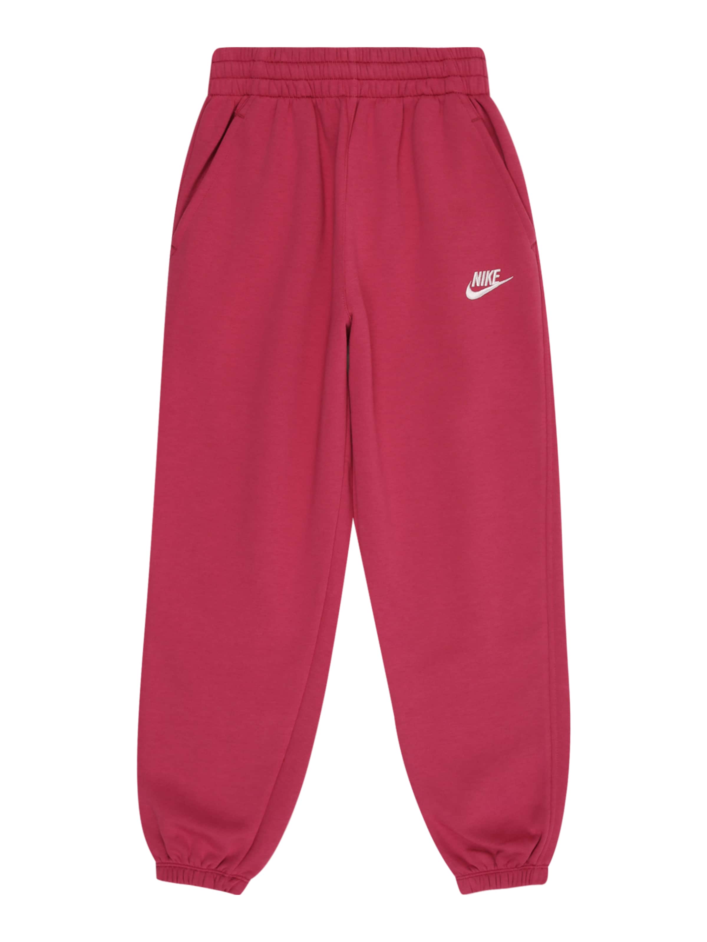 rozā Nike Sportswear Pakapēniski sašaurināts piegriezums Bikses 'CLUB FLC': no priekšpuses