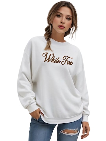 GORHEY Sweatshirt 'Women's Crew Neck Sweatshirt with Print & Fleece Lining for Autumn/Winter' in White: front